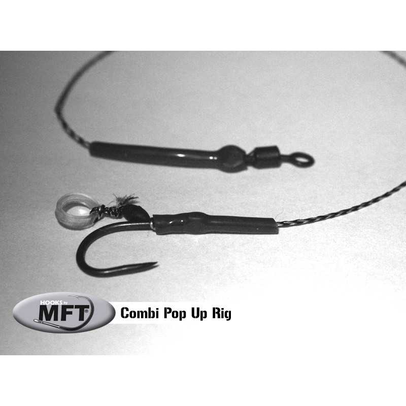 MFT ® - Combi Pop Up - Bas de ligne monté Carpe - Pack x 2 montages